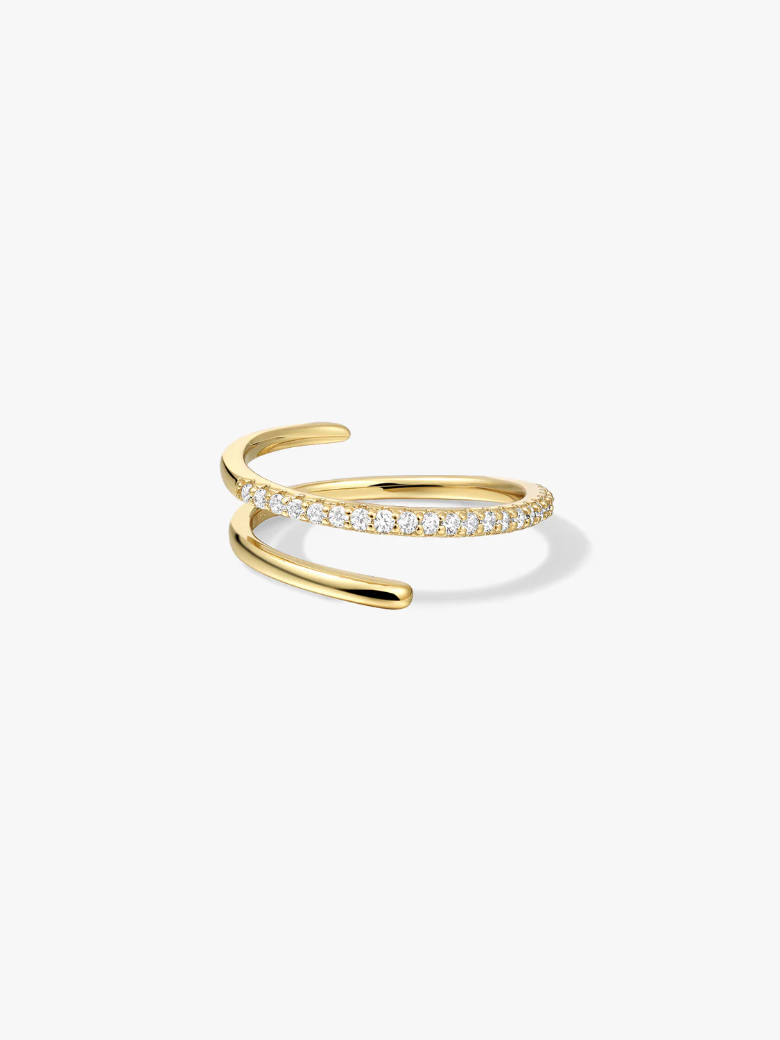 Half Pave Double Ring