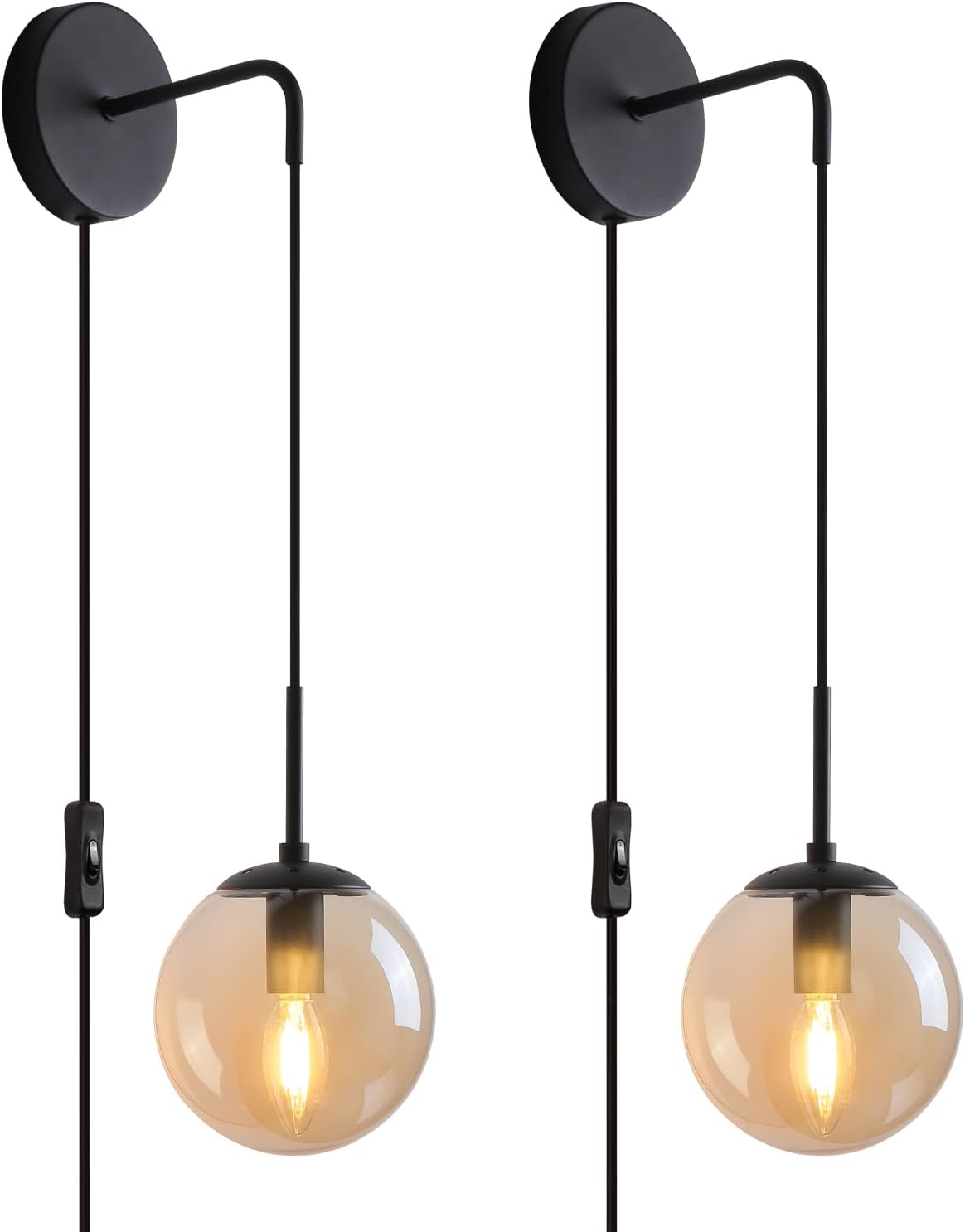 LUMISCAPE Wall Sconces Set of Two Wall Lights for Bedroom