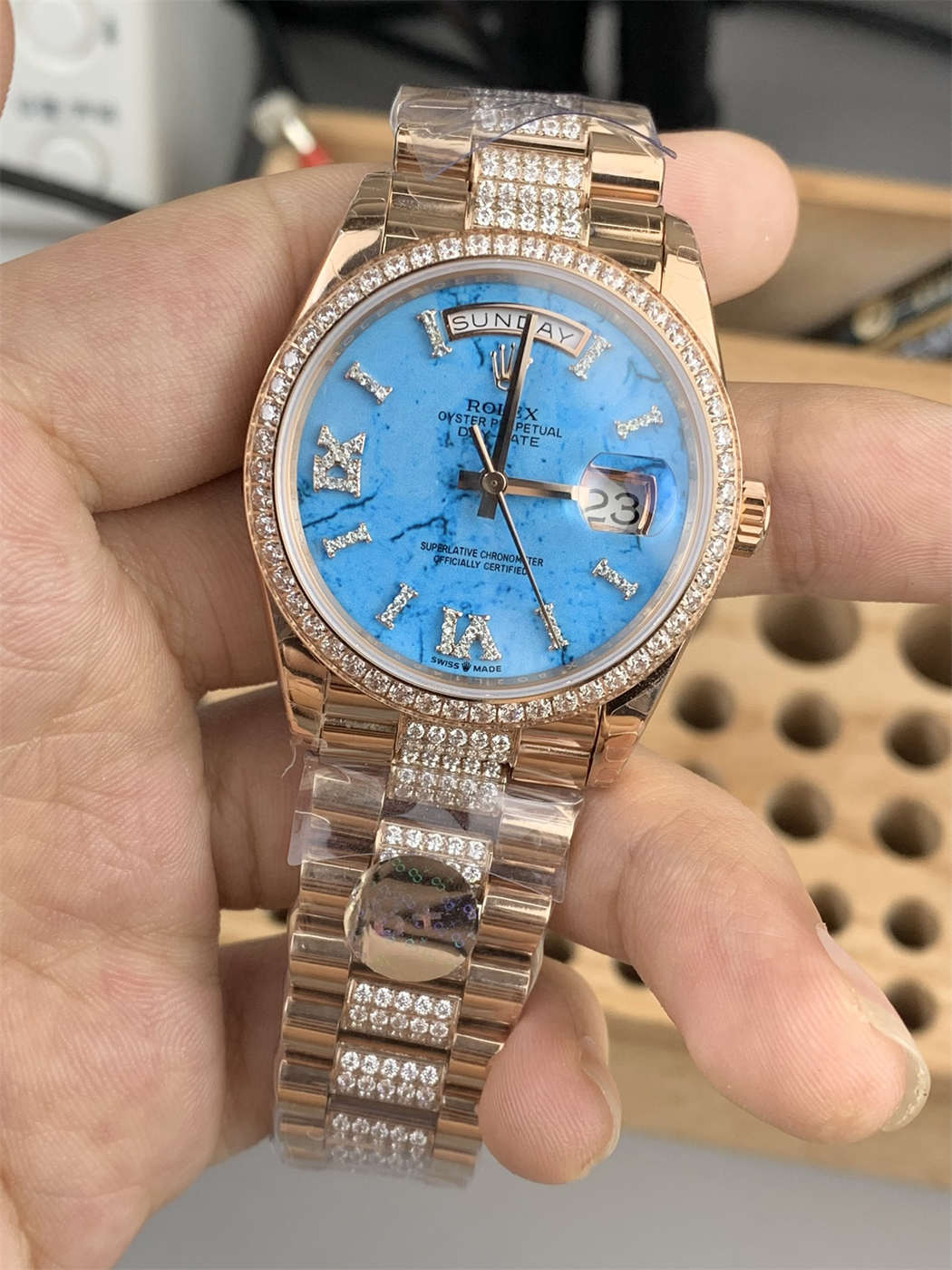 Rolex Day-Date 36 Replica – Ladies Everose Gold President Watch