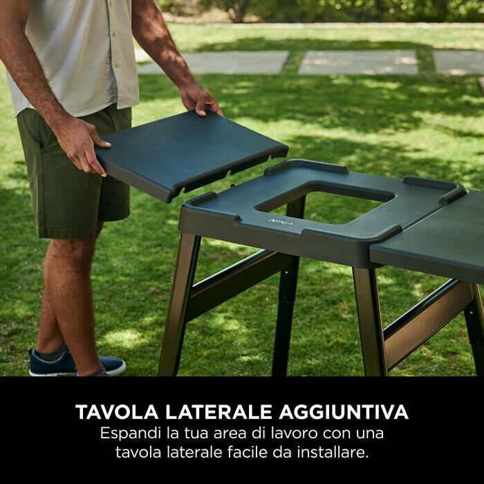 NINJA - STAND UNIVERSALE+VASSOIO WOODFIRE-Nero