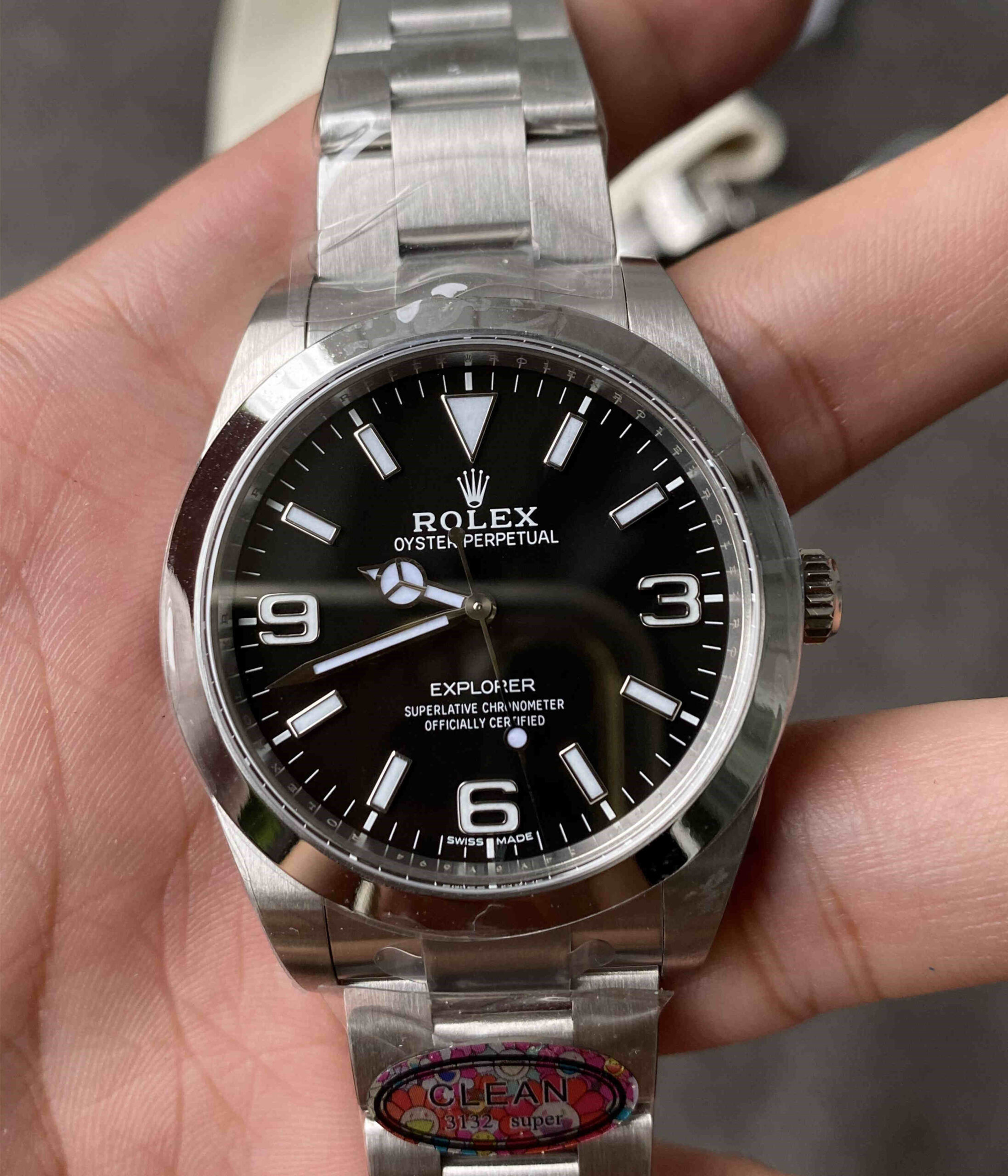 Clean Factory 214270 – 39mm Explorer I Black Dial Replica