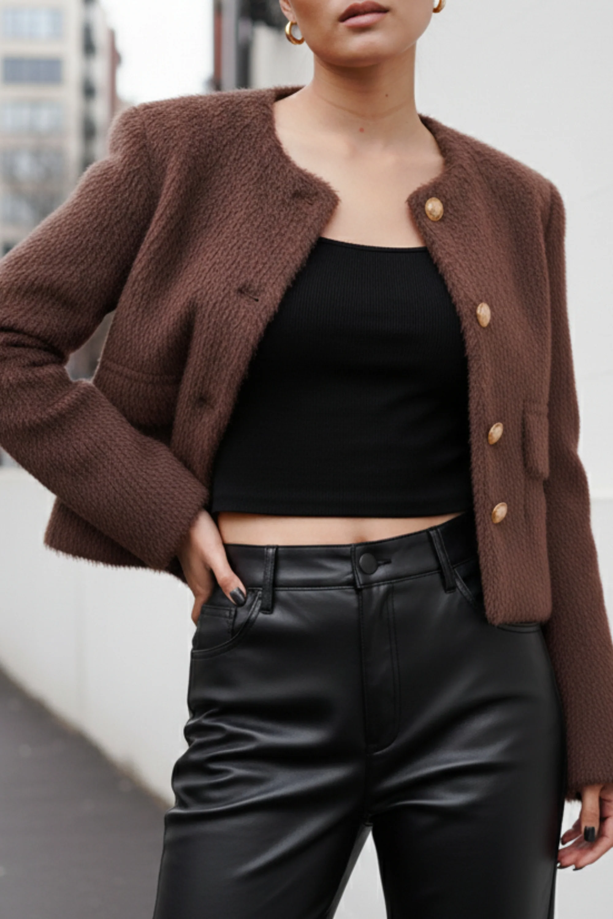 Plush Brown Frost Blazer