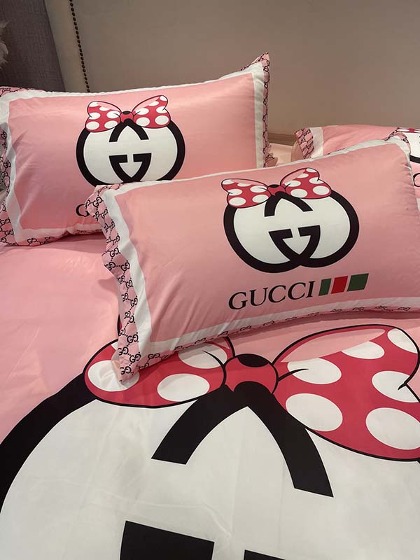Fashion Washable Silk Digital Pink Bedding Sets(1 Quilt,1 Sham,2 pillow cases)SJT-986063