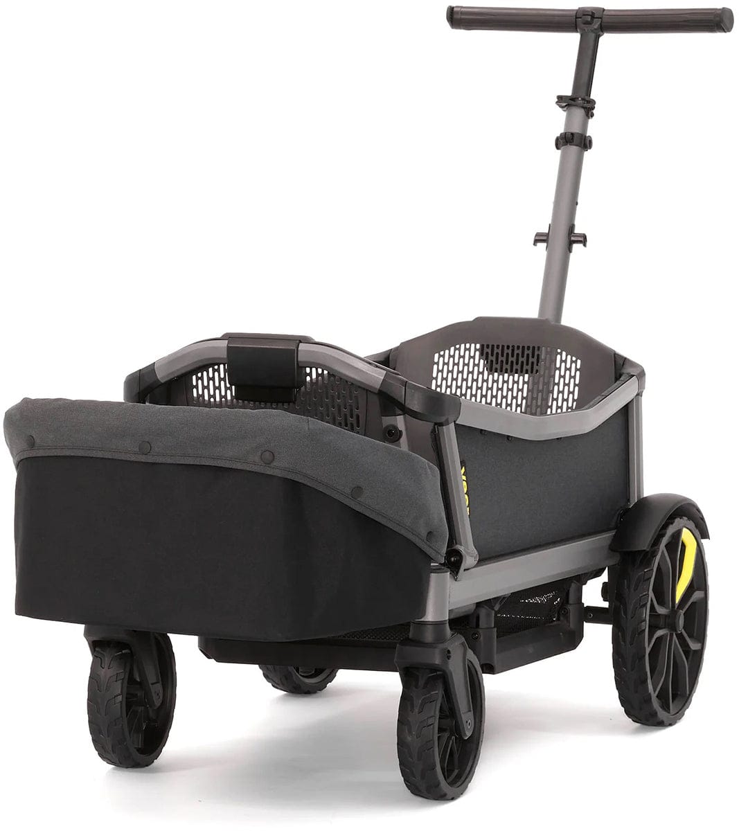 Veer Cruiser City (2 Seater) Stroller Wagon + Basket Bundle - Grey