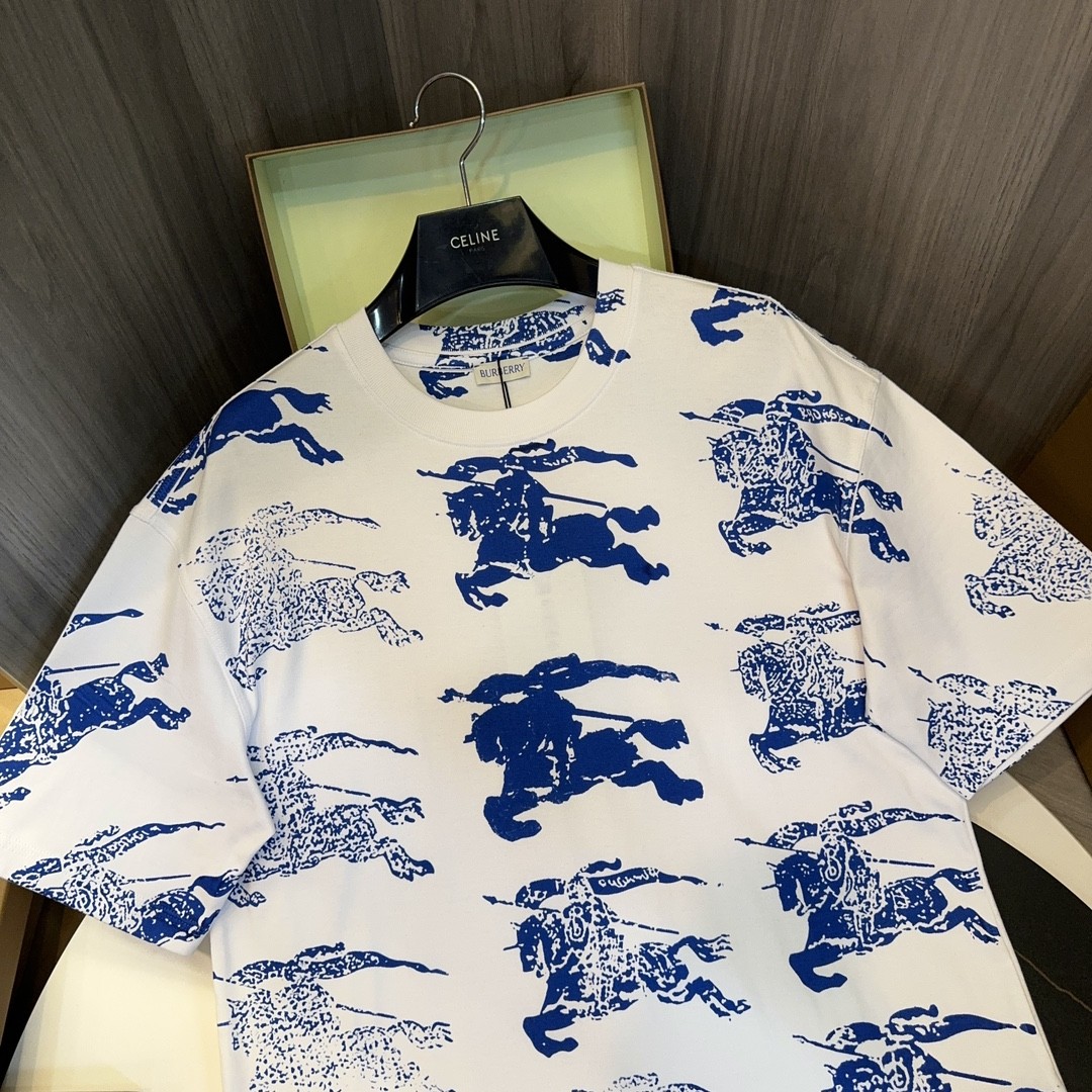 BBR 2024ss the latest full-body knight texture sense printed cotton t-shirt