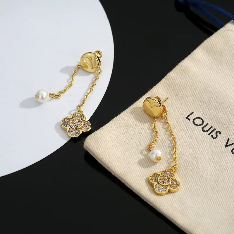Chains Stone-set Flowers Earrings ED-931331