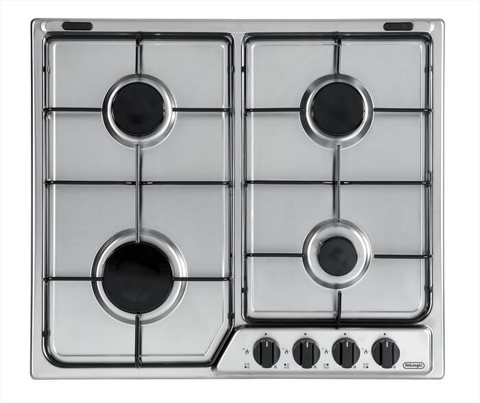 DE LONGHI - Piano cottura a gas YAF 46 ASV 4 fuochi 58cm-Inox