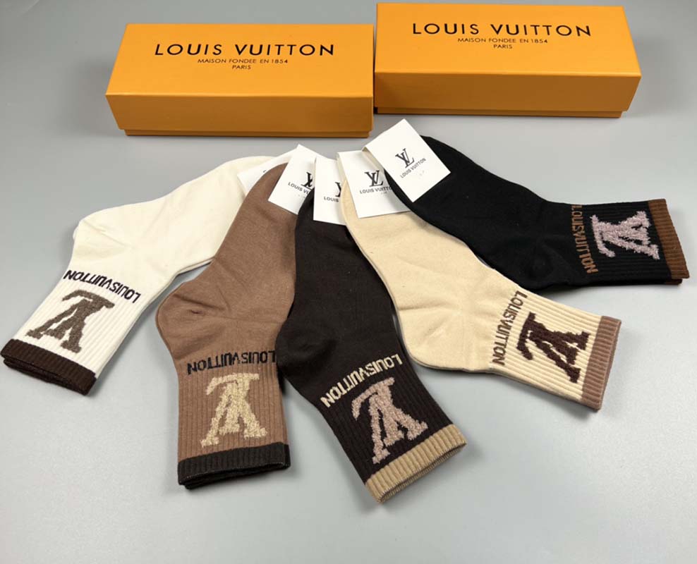Set of 5 Pairs of Cotton Breathable Ankle Socks WZ-924000235