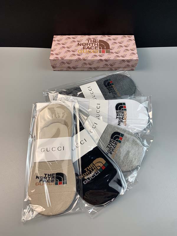 Set of 5 Pairs of Cotton Anti-bacterial Ankle Socks WZ-924000143