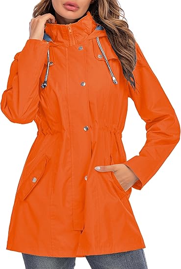 Rain Jacket Women Striped