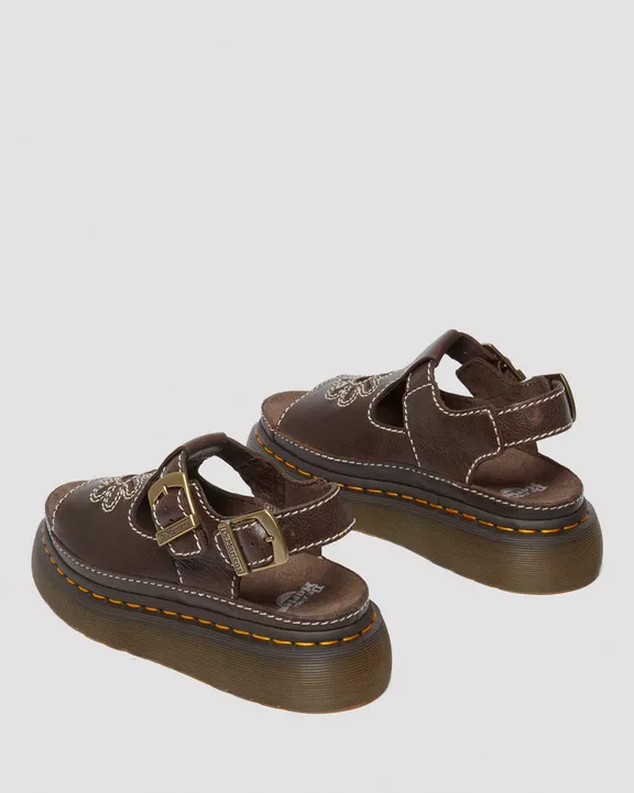 Dunnet Flower Full Grain Leather Sandals