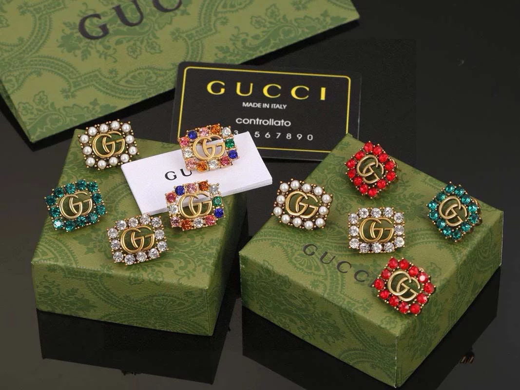 Fashion Stone-set Earrings(6Colors) GCED-9110005
