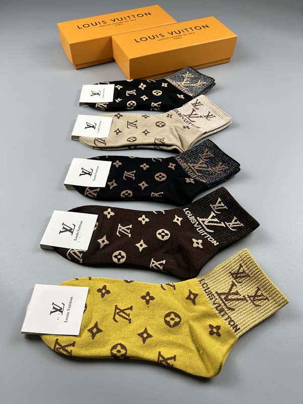 Set of 5 Pairs of Cotton Breathable Crew Socks WZ-924000252