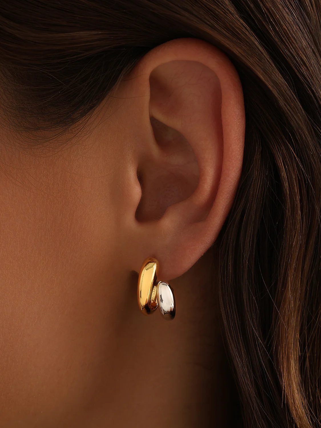 Mixed Bold Double Hoops