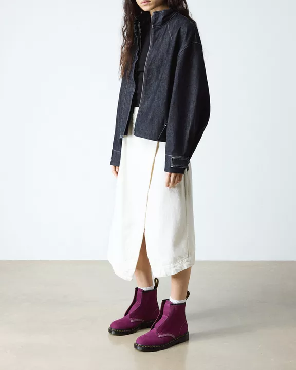 1460 LACELESS NUBUCK SLIP ON BOOTS