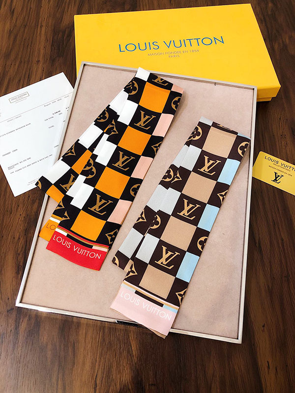 120x8cm Squares Handbag Ribbon Scarf Neck Bow WJ-987025