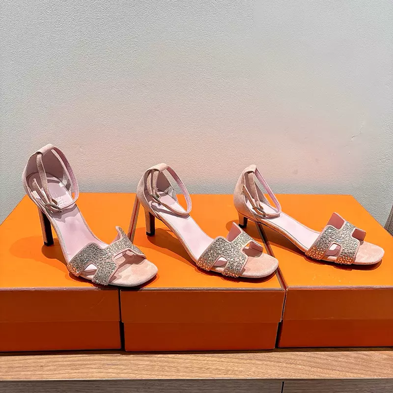Fashion High Quality Real Leather High Heel Sandals LX-872317