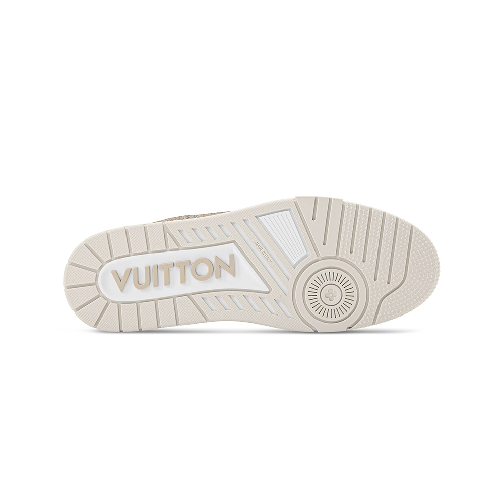LV  Trainer Beige Monogram Leather Sneaker