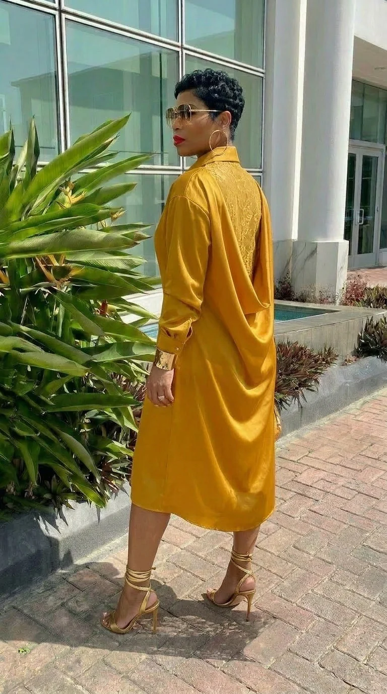 Miriam Swing Dress (Gold)