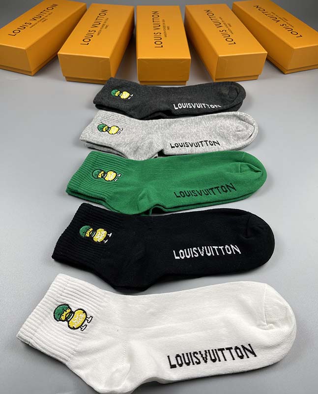 Set of 5 Pairs of Cotton Breathable Crew Socks WZ-924000237
