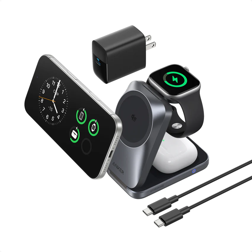 Anker Prime Wireless Charging Station (3-in-1, MagGo, AirCool, Foldable)