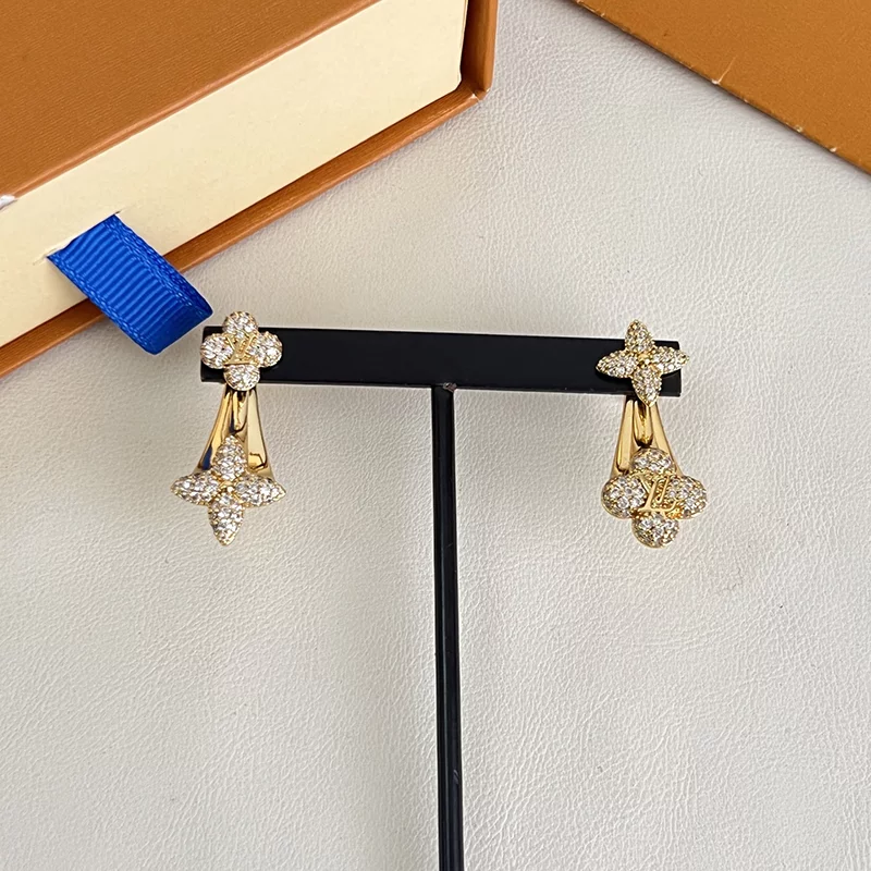 Stone-set Flowers Earrings ED-931345