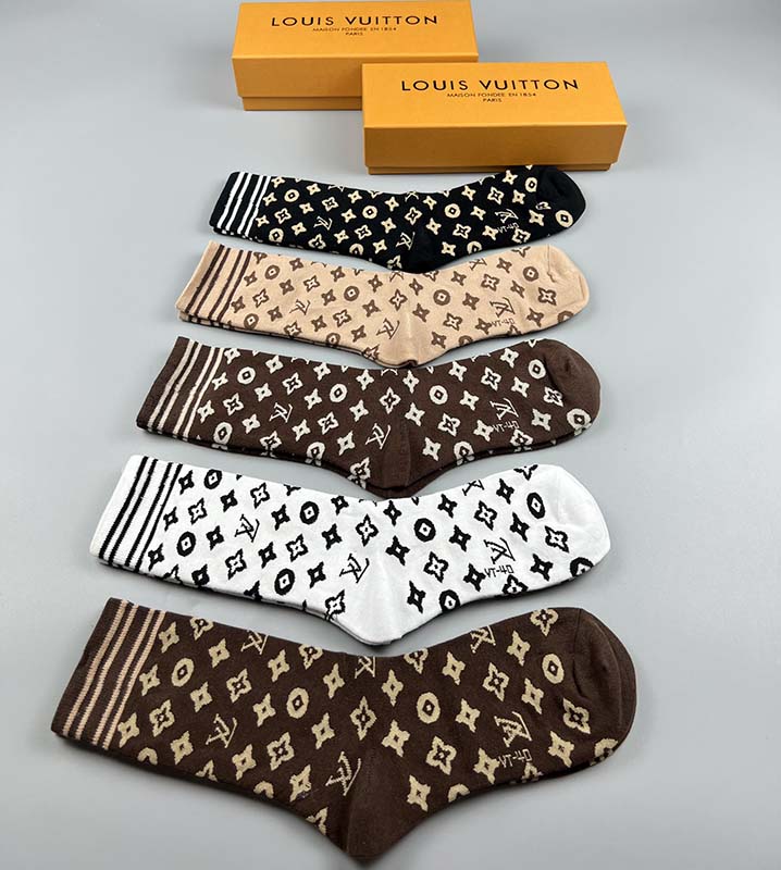 Set of 5 Pairs of Cotton Breathable Crew Socks WZ-924000253