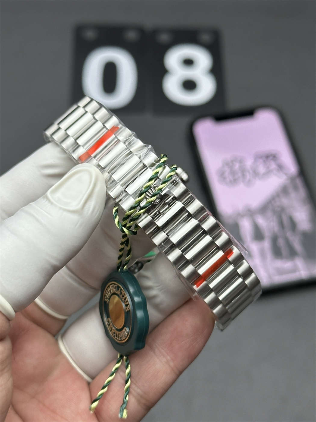 VSF Tungsten Day-Date 40 Black Motif Dial – 228239 White Gold (182g Weighted)