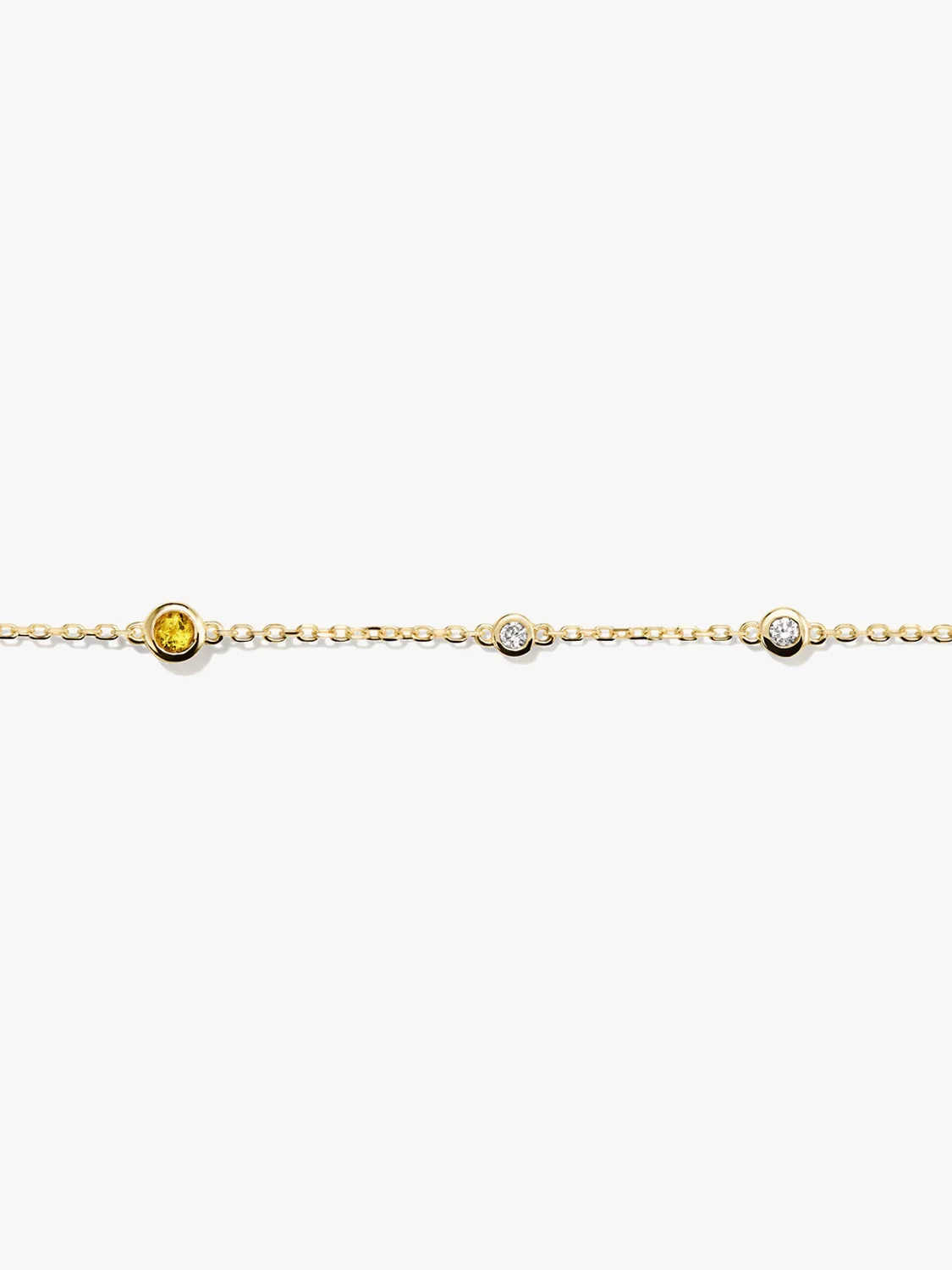 Citrine & Sapphire Station Bracelet