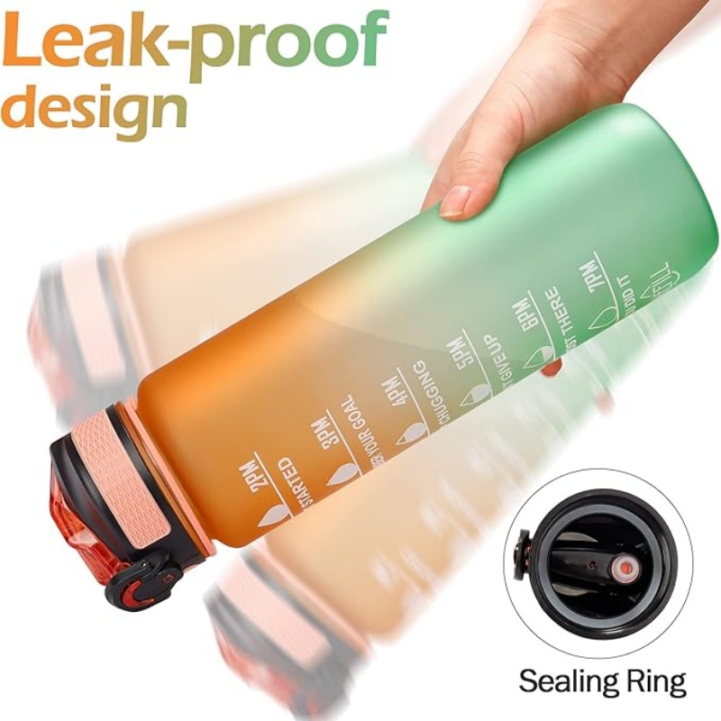 THERMOCLOUD Motivational Water Bottle with Time Marker