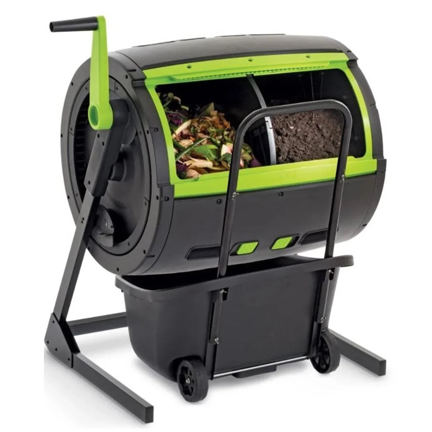 65-Gallon Compost Tumbler And Cart Combo