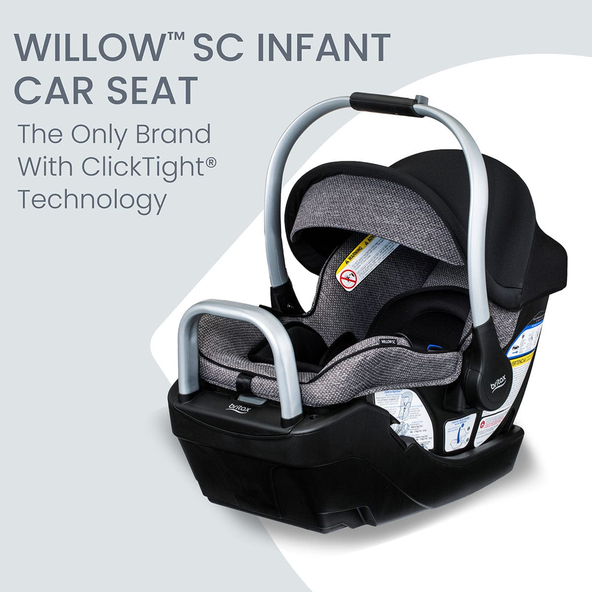 Britax Willow SC Infant Car Seat with Alpine Base - Pindot Onyx