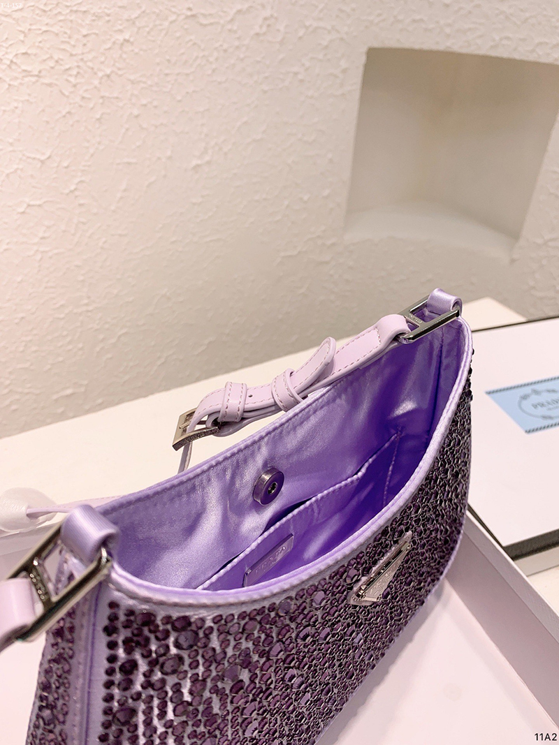 9.4″ Full Diamonds Leather Handbag BB-921024