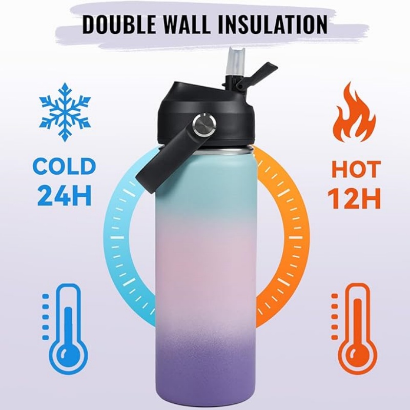 THERMOCLOUD 18oz Insulated Stainless Steel Water Bottle