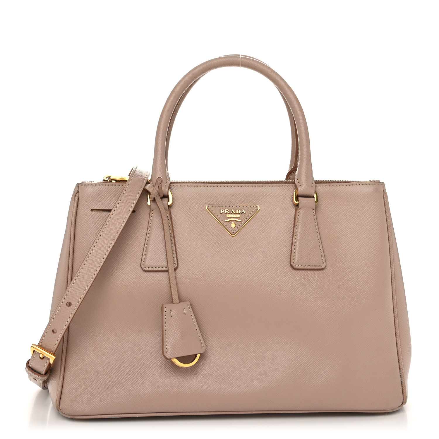 Saffiano Small Galleria Double Zip Tote Cammeo