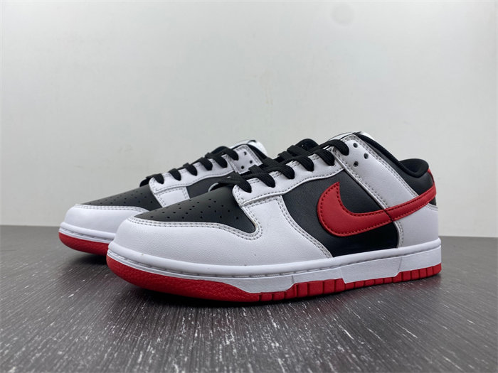 NK Dunk Low Retro White Black University Red FD9762-061