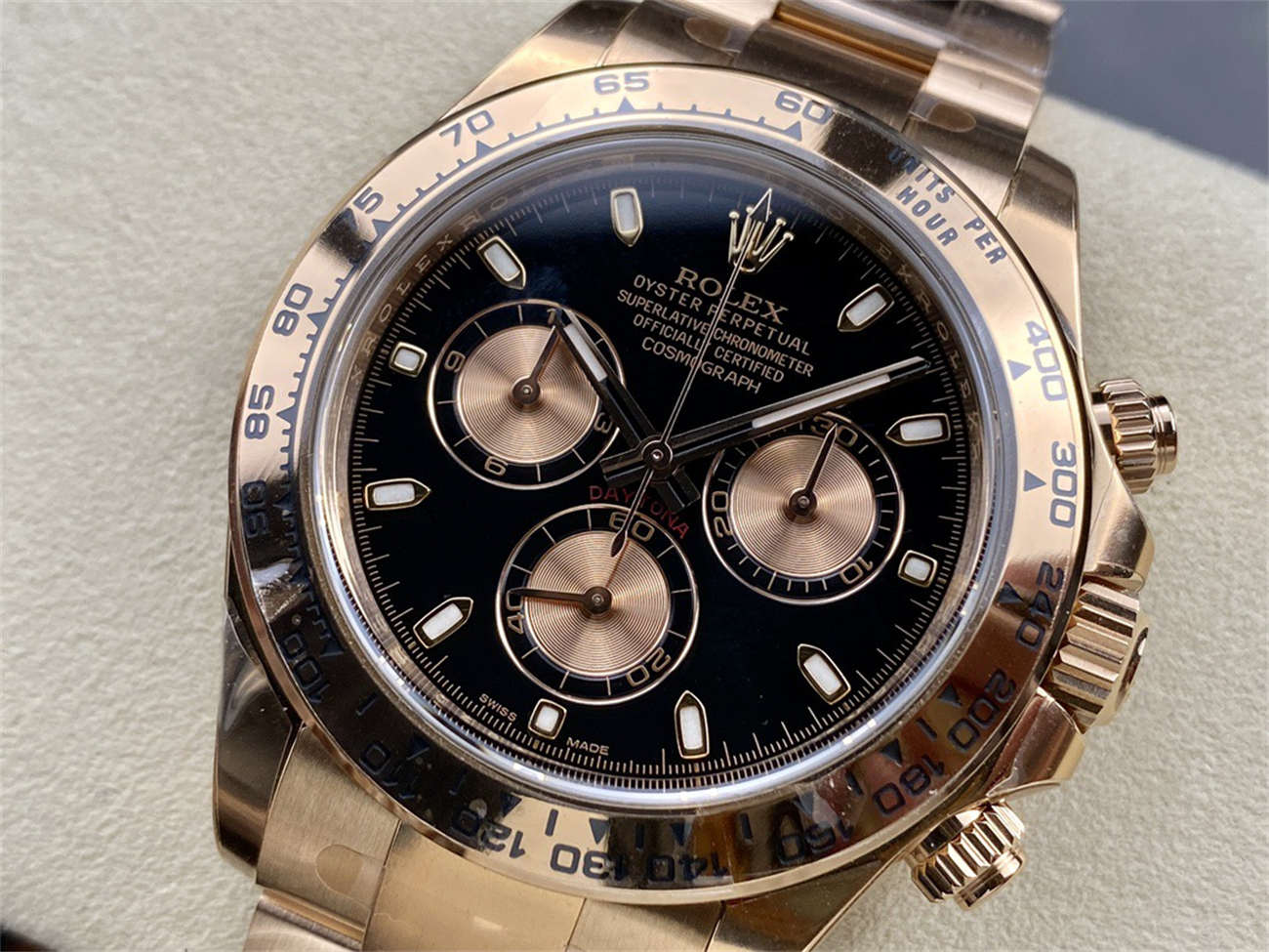 Rolex Daytona Everose Black Dial – Clean Factory Edition