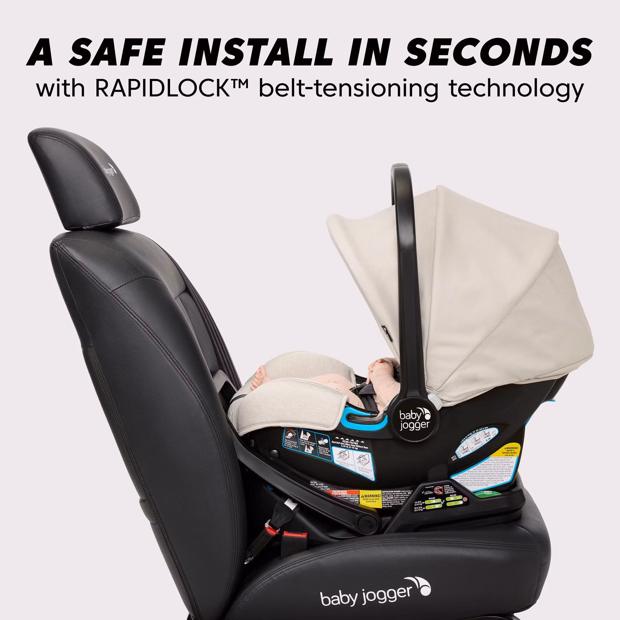 Baby Jogger City GO 2 Infant Car Seat - Frosted Ivory