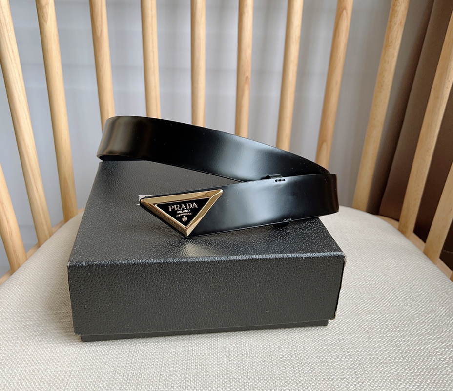2 Color Vintage Top quality steel Triangle Buckle Belt Wide-3.3cm Real Leather Belt PD-862112