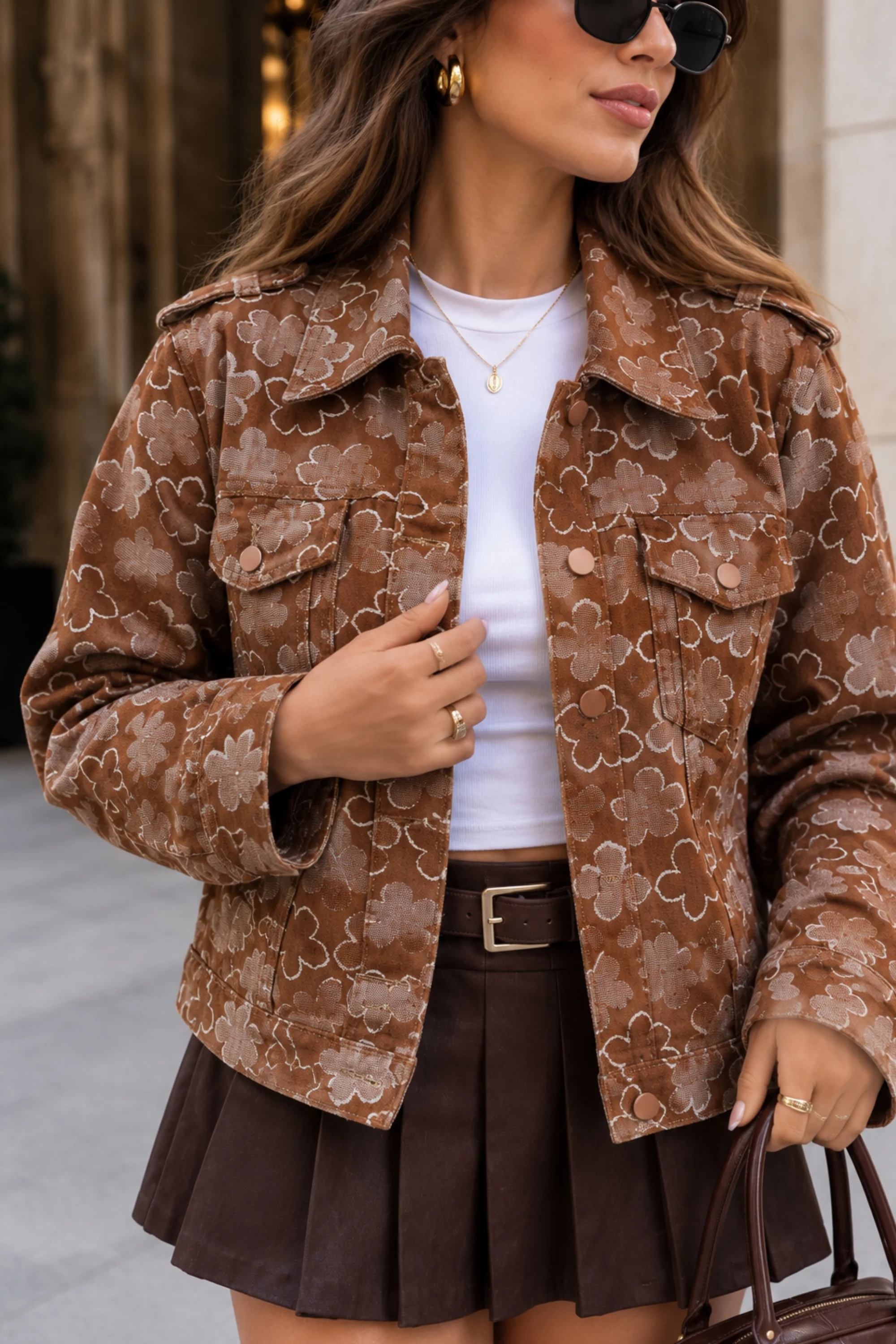 Autumn Fleur Denim Jacket