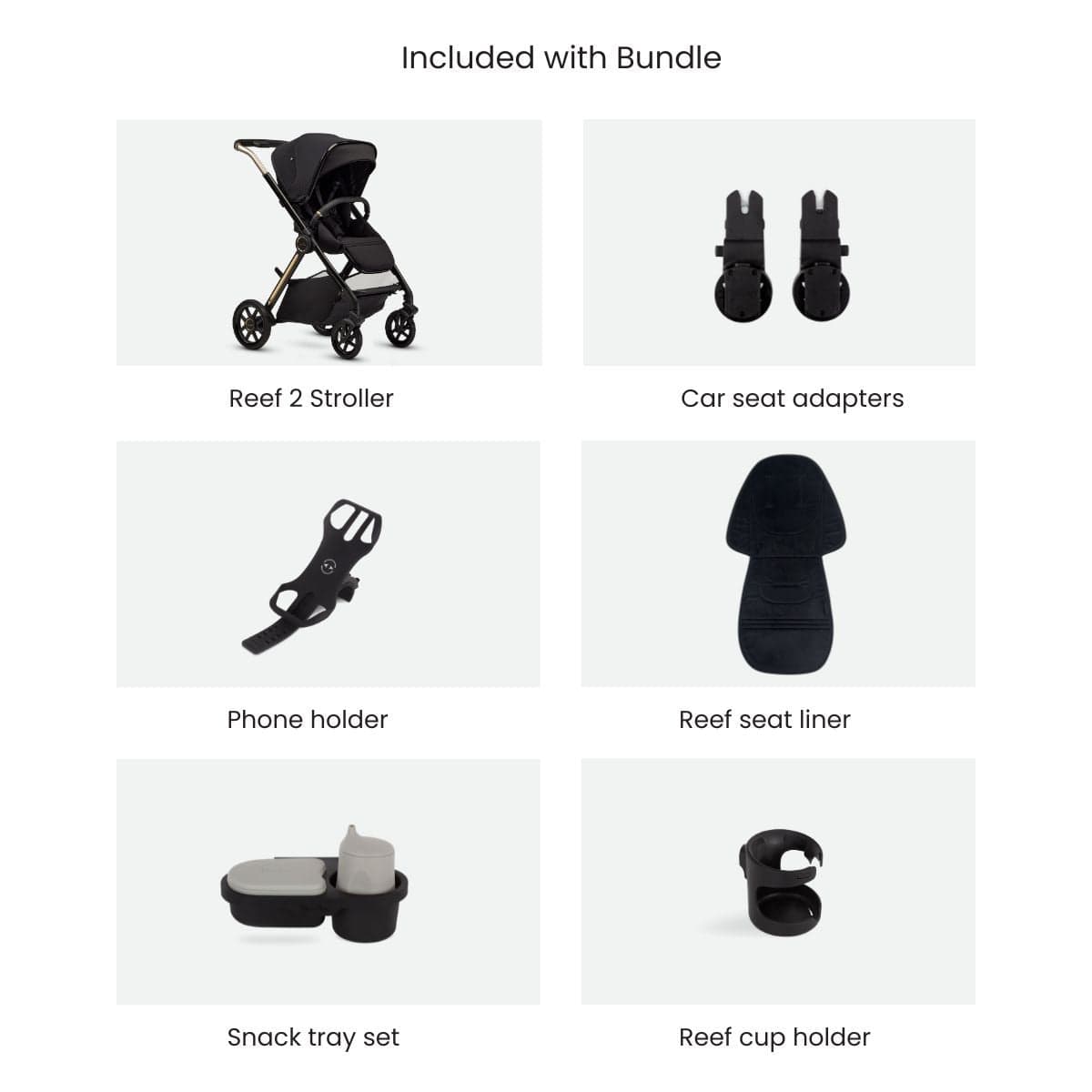 Silver Cross Reef 2 Multi-terrain Modular Stroller + Bassinet 2025 + Accessory Bundle - Espresso (Special Edition)