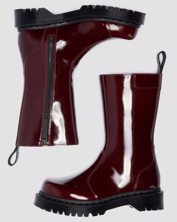 Rejena Laquered Leather Boots