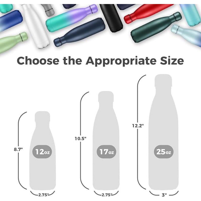 THERMOCLOUD 25oz Insulated Water Bottle 1/2 Pack
