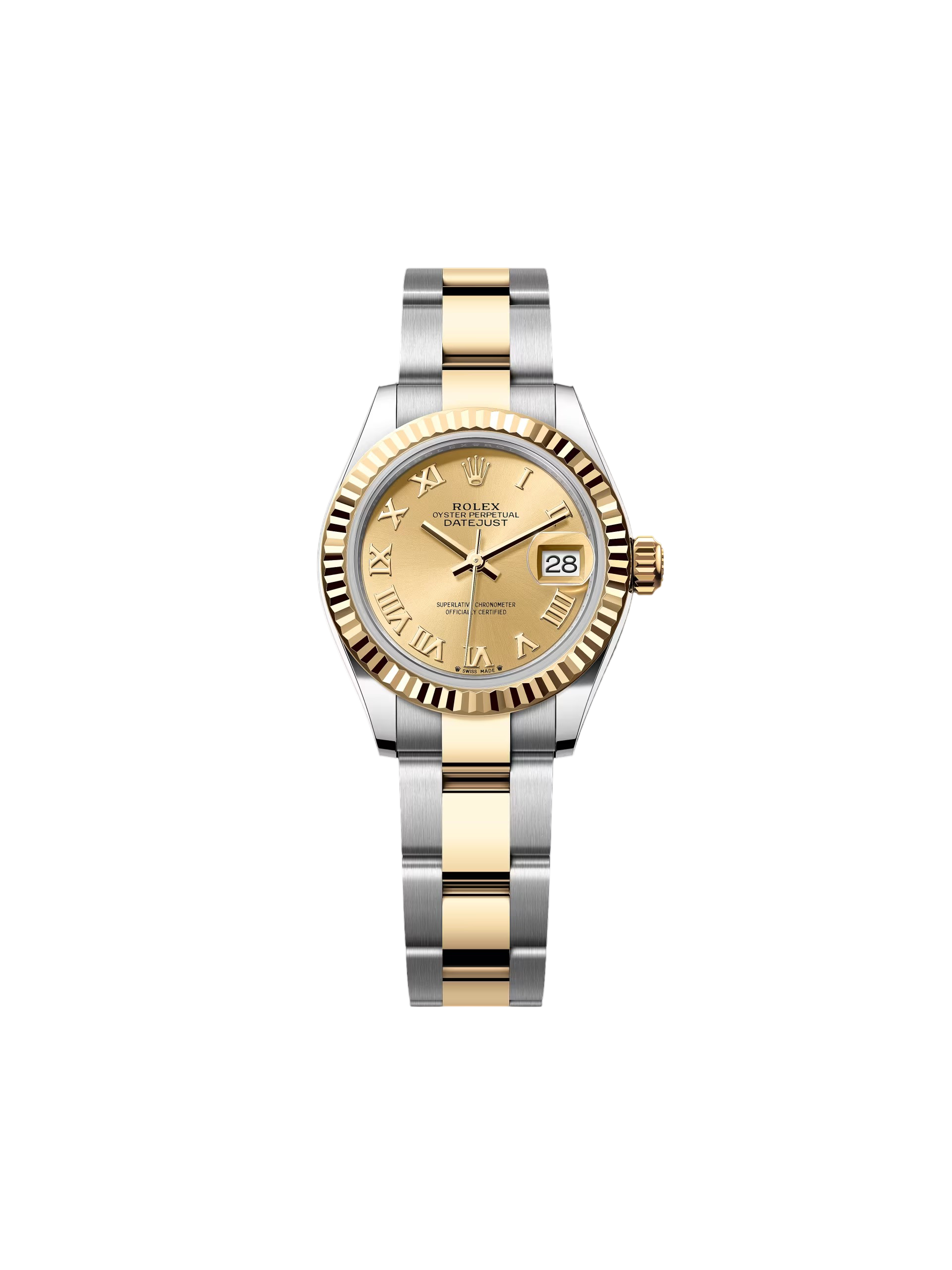 Rolex Lady-Datejust 28mm 279173 Champagne Roman Dial Oyster Bracelet