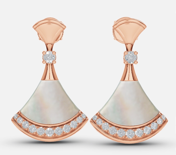 Bulgari 361780 Divas' Dream Earrings White & Black 0.25ct