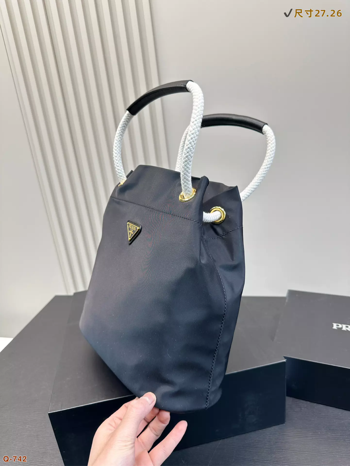 Fashion Size 10.6″x10.2″ Bucket bag with Strap BB-921850