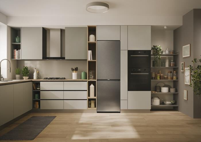 CANDY - Frigorifero combinato CNCQ2T618EX Classe E 355 lt-Stainless steel
