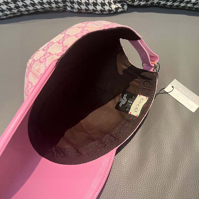 Fashion Adjustable Pink Canvas Baseball Cap MZ-916078