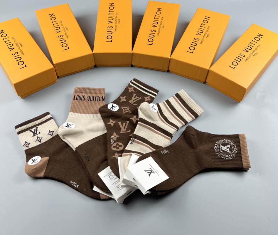 Set of 5 Pairs of Cotton Breathable Crew Socks WZ-924000249