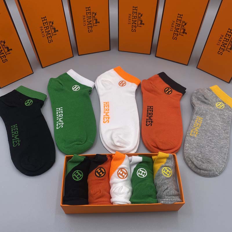 Set of 5 Pairs of Cotton sweat-absorbent Ankle Socks WZ-924000201
